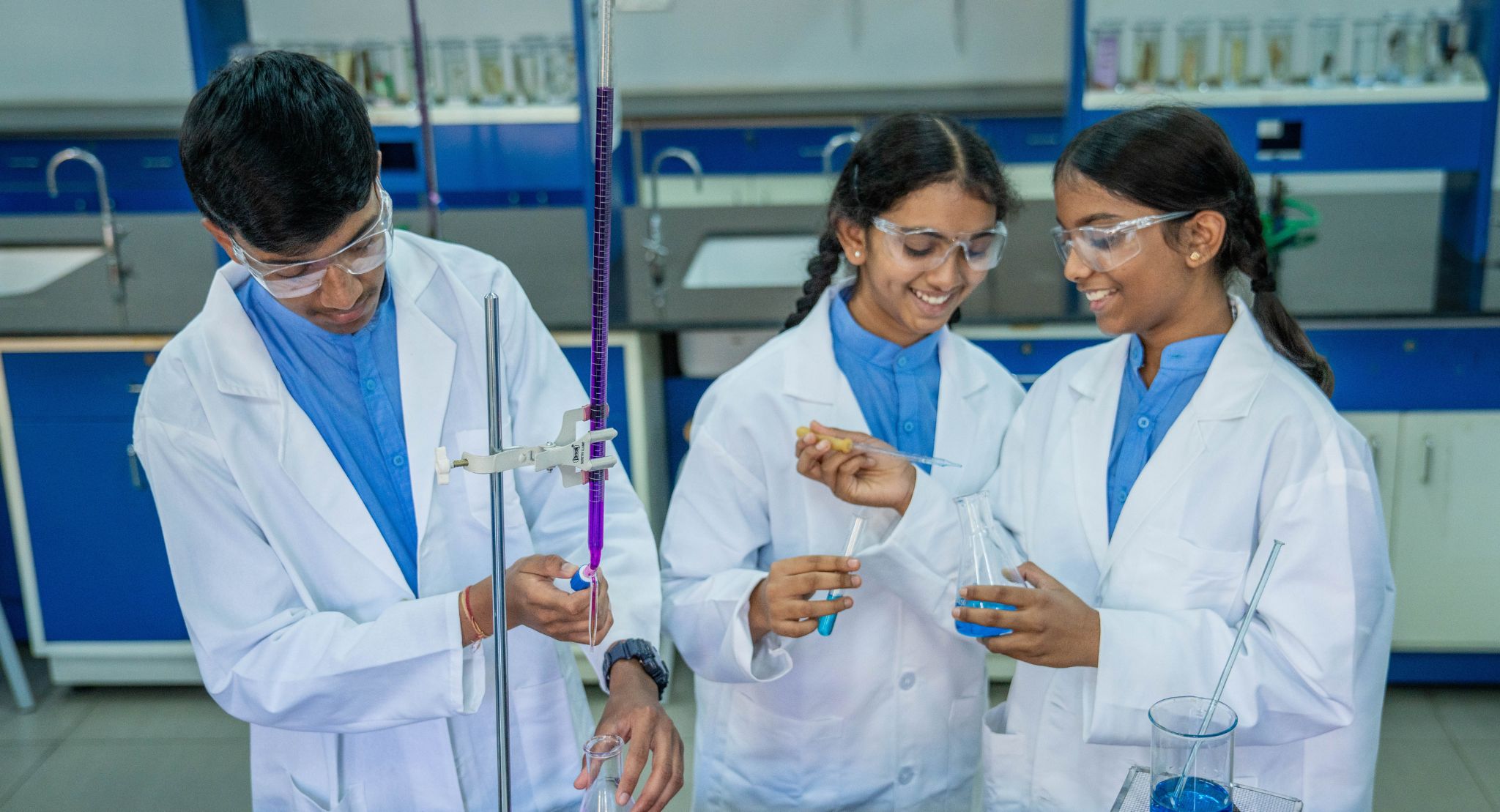 Students at the Lab at Ganges Valley School Hyderabad